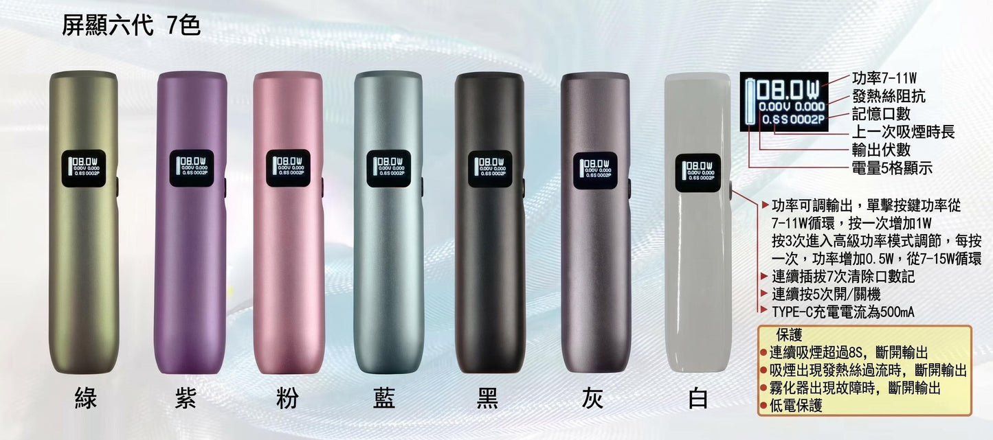 LIMI屏顯六代 智慧調壓主機｜7色可選｜7-15W 可調功率｜TYPE-C 快充-台灣現貨