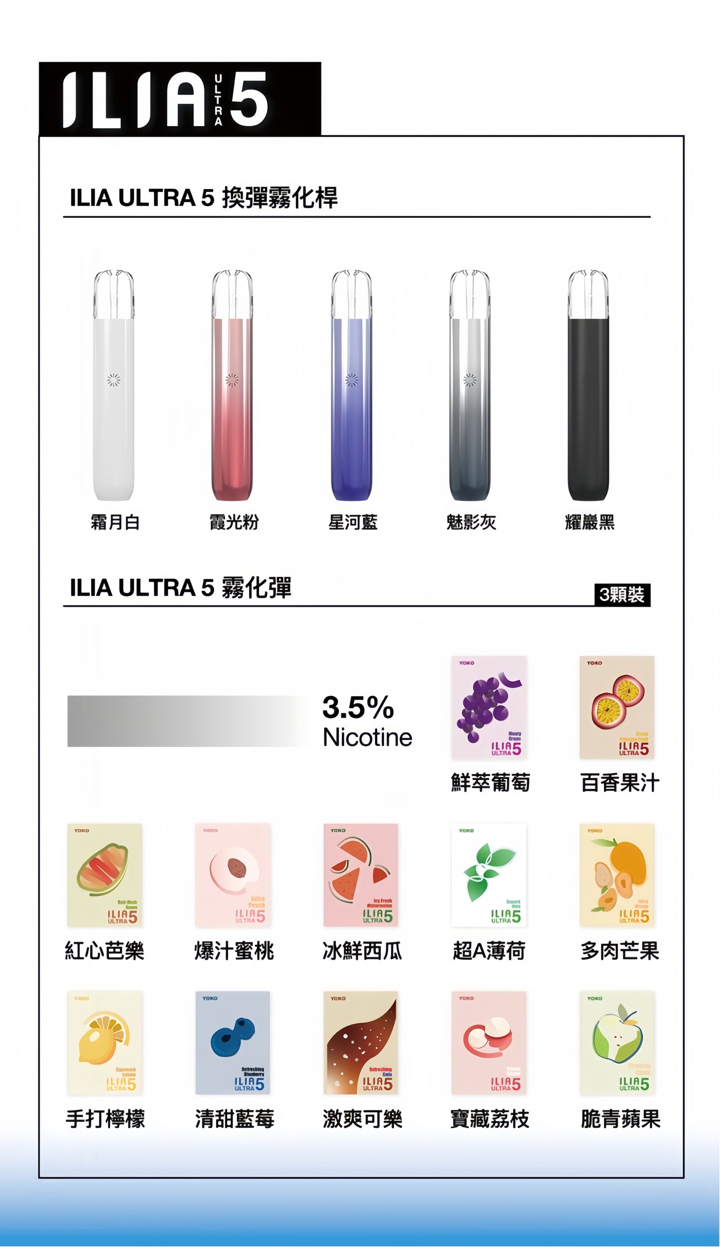 【ILIA哩亞】五代UItra5煙彈 透明霧化煙彈🍬通用五代美人魚/SPUMY/MEEL等五代主機-VAKA糖果雲煙館