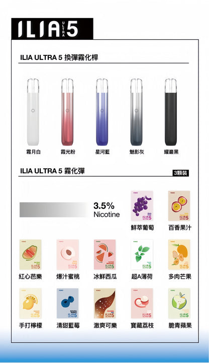 【ILIA哩亞】五代UItra5煙彈 透明霧化煙彈🍬通用五代美人魚/SPUMY/MEEL等五代主機-VAKA糖果雲煙館